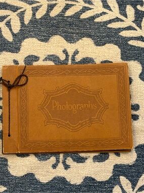 Vintage Embossed 1920’s Photograph Album - Brown Photograph Storage Book